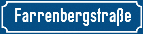 Straßenschild Farrenbergstraße