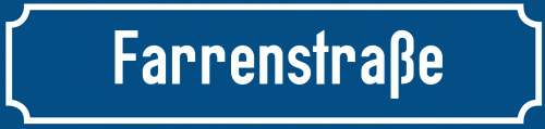 Straßenschild Farrenstraße