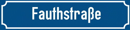 Straßenschild Fauthstraße