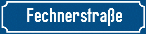 Straßenschild Fechnerstraße zum kostenlosen Download