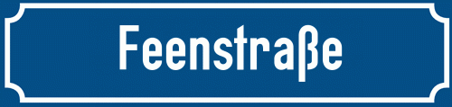Straßenschild Feenstraße