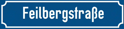 Straßenschild Feilbergstraße