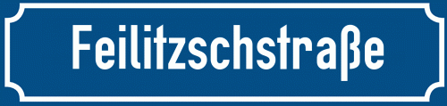 Straßenschild Feilitzschstraße