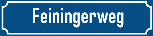 Straßenschild Feiningerweg