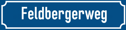 Straßenschild Feldbergerweg