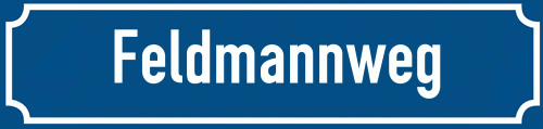 Straßenschild Feldmannweg