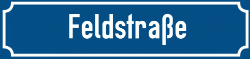 Straßenschild Feldstraße zum kostenlosen Download