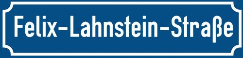 Straßenschild Felix-Lahnstein-Straße