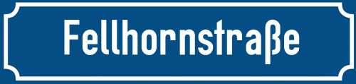 Straßenschild Fellhornstraße zum kostenlosen Download