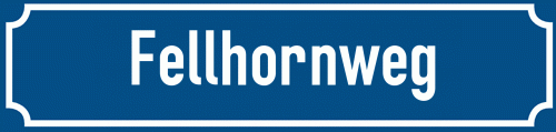 Straßenschild Fellhornweg