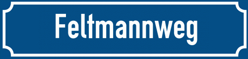Straßenschild Feltmannweg