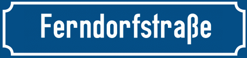 Straßenschild Ferndorfstraße