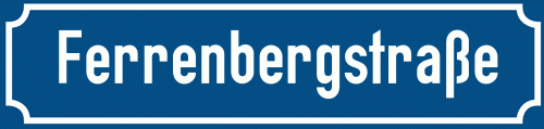 Straßenschild Ferrenbergstraße