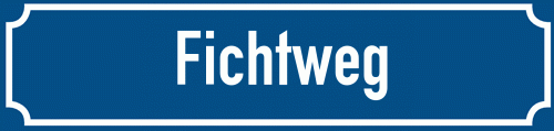 Straßenschild Fichtweg