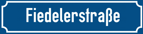 Straßenschild Fiedelerstraße