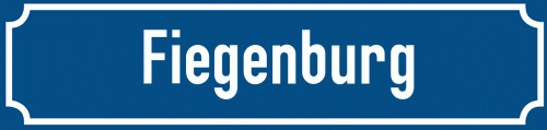 Straßenschild Fiegenburg