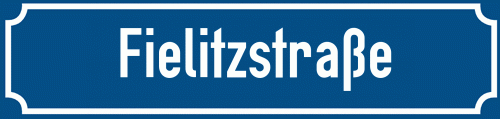 Straßenschild Fielitzstraße