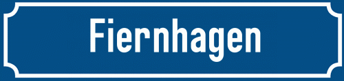 Straßenschild Fiernhagen
