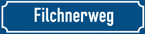 Straßenschild Filchnerweg