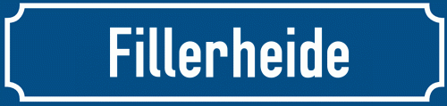 Straßenschild Fillerheide