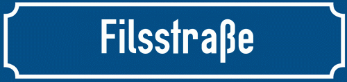 Straßenschild Filsstraße zum kostenlosen Download