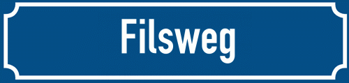 Straßenschild Filsweg