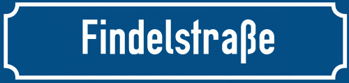 Straßenschild Findelstraße