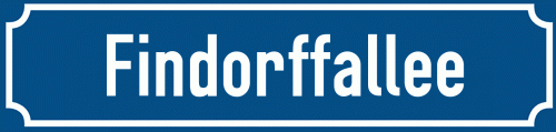Straßenschild Findorffallee