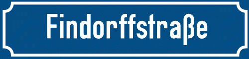 Straßenschild Findorffstraße