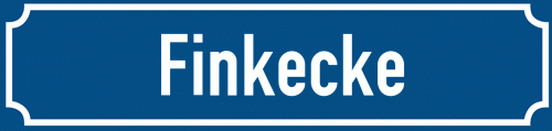 Straßenschild Finkecke