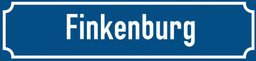 Straßenschild Finkenburg