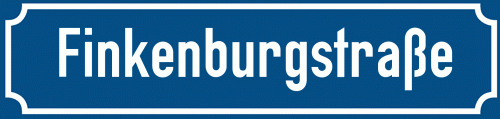 Straßenschild Finkenburgstraße