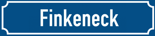 Straßenschild Finkeneck