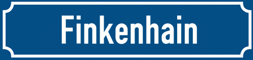 Straßenschild Finkenhain