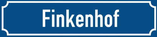 Straßenschild Finkenhof