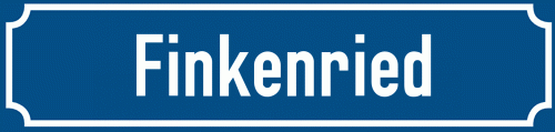 Straßenschild Finkenried