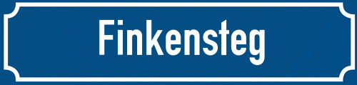 Straßenschild Finkensteg