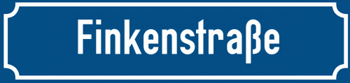 Straßenschild Finkenstraße