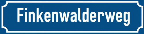 Straßenschild Finkenwalderweg