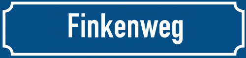 Straßenschild Finkenweg