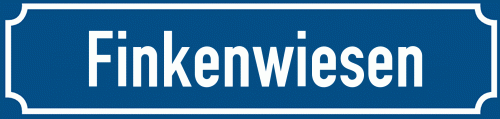 Straßenschild Finkenwiesen zum kostenlosen Download
