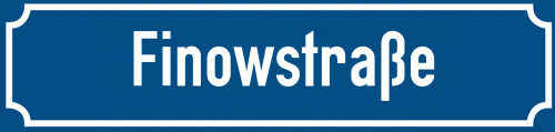 Straßenschild Finowstraße
