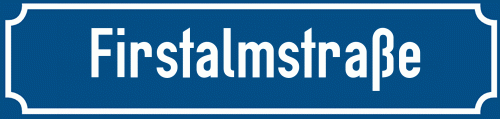Straßenschild Firstalmstraße