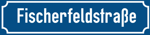 Straßenschild Fischerfeldstraße