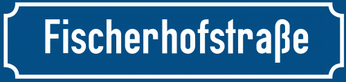 Straßenschild Fischerhofstraße zum kostenlosen Download