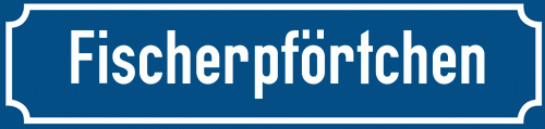 Straßenschild Fischerpförtchen zum kostenlosen Download