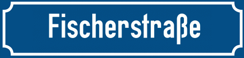 Straßenschild Fischerstraße zum kostenlosen Download