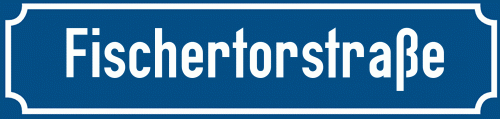Straßenschild Fischertorstraße