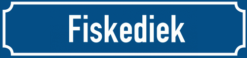 Straßenschild Fiskediek