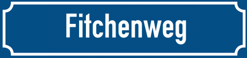 Straßenschild Fitchenweg